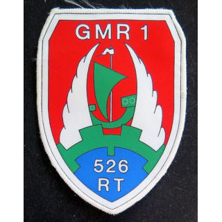 526° RT GMR1 : insigne tissu du GMR 1 du 526° régiment du train 13 x 9,5 cm