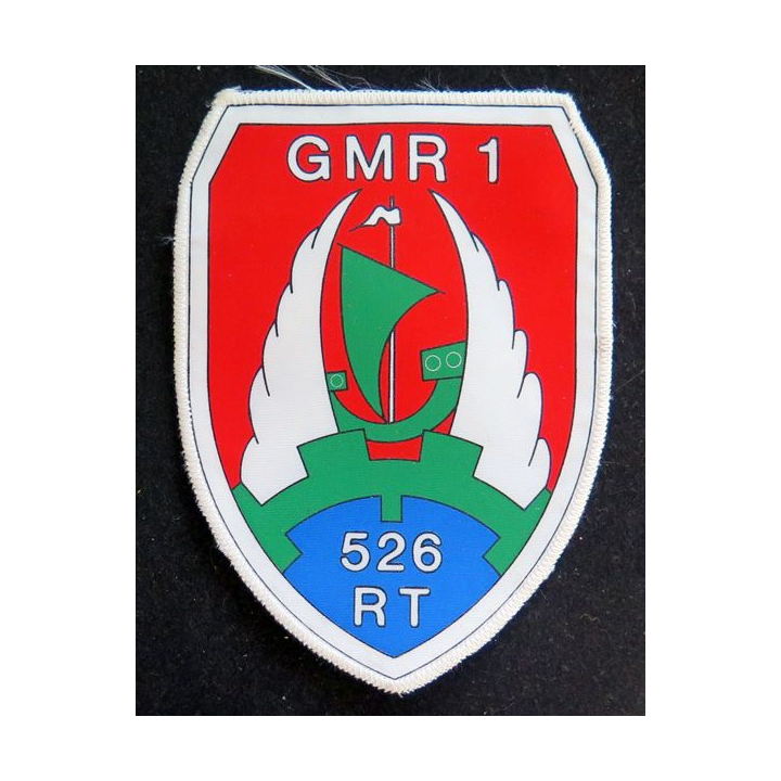 526° RT GMR1 : insigne tissu du GMR 1 du 526° régiment du train 13 x 9,5 cm