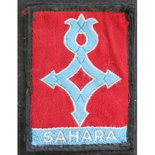 GRANDES UNITÉS : insigne de bras en tissu des troupes sahariennes AFN 1960