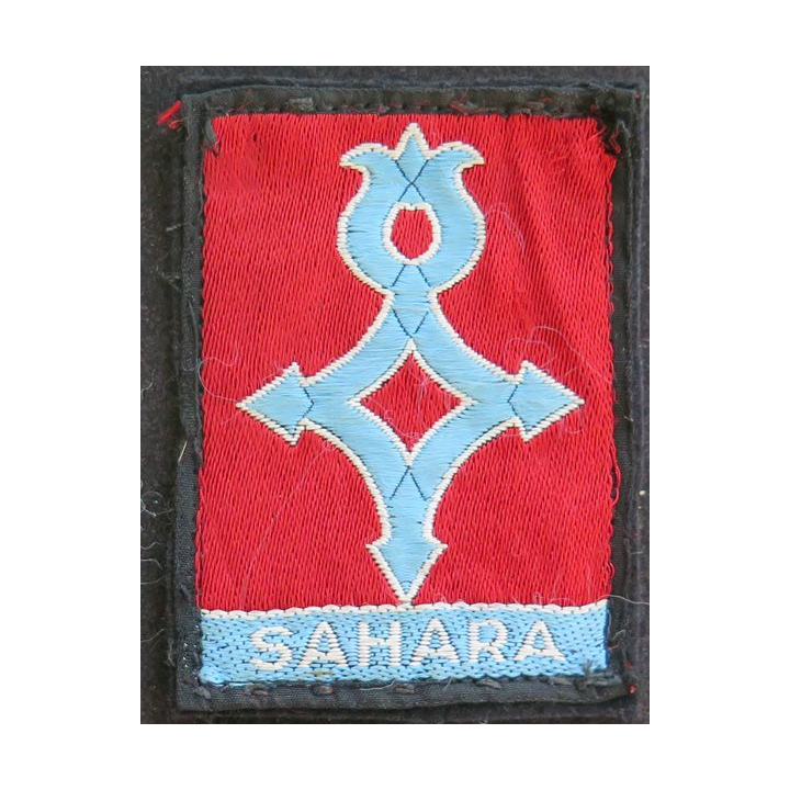 GRANDES UNITÉS : insigne de bras en tissu des troupes sahariennes AFN 1960
