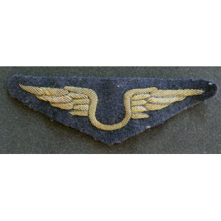 Insigne tissu de l'armée de l'air personnel non navigant en cannetille or et argent