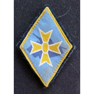 1° DB : insigne tissu de la 1° division blindée avec crochets arrière