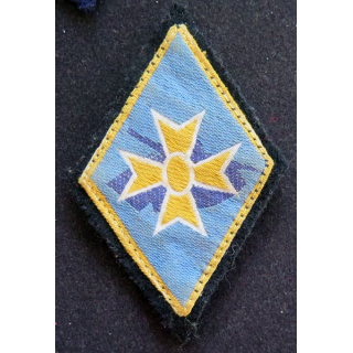 1° DB : insigne tissu de la 1° division blindée avec crochets arrière
