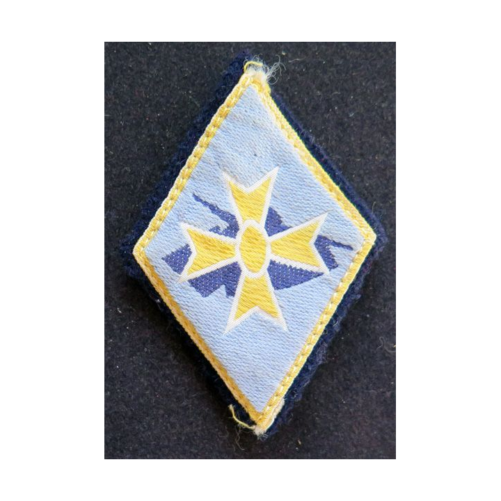 1° DB : insigne tissu de la 1° division blindée avec crochets arrière