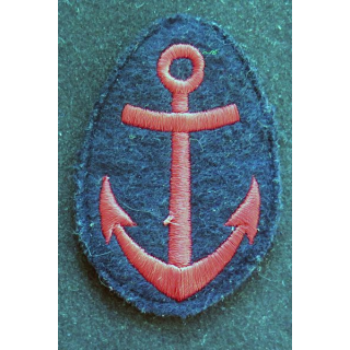 MARINE : Insigne patch écusson tissu de manche Marine nationale ancre rouge