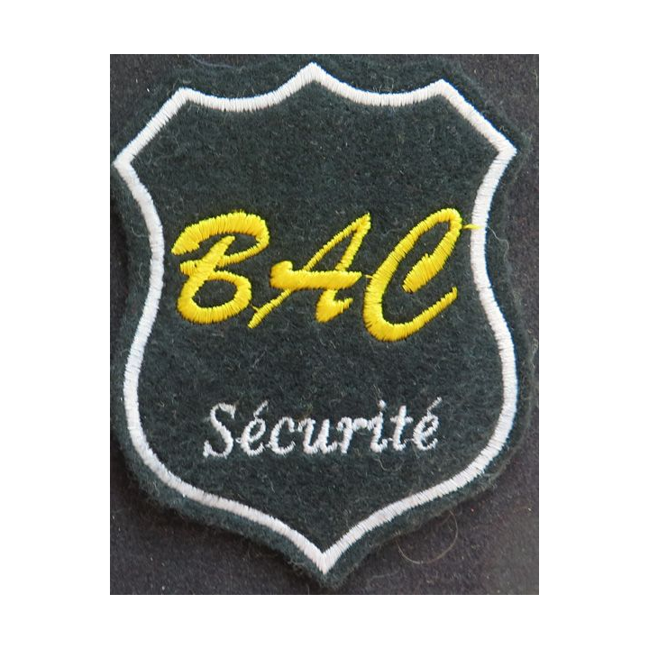 Insigne tissu de la BAC sécurité 10 x 7,5 cm
