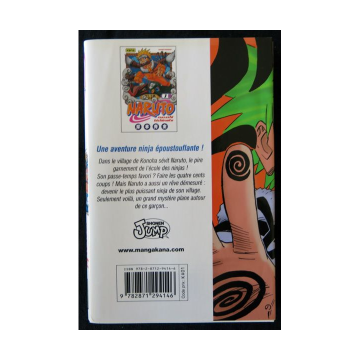 Manga Naruto Vol. 1 de Masashi Kishimoto aux Editions Kana Dargaud-Lombard