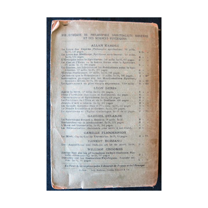Le ciel et l'enfer ou justine divine de Allan Kardec aux Editions Editions de la B.P.S. 1923