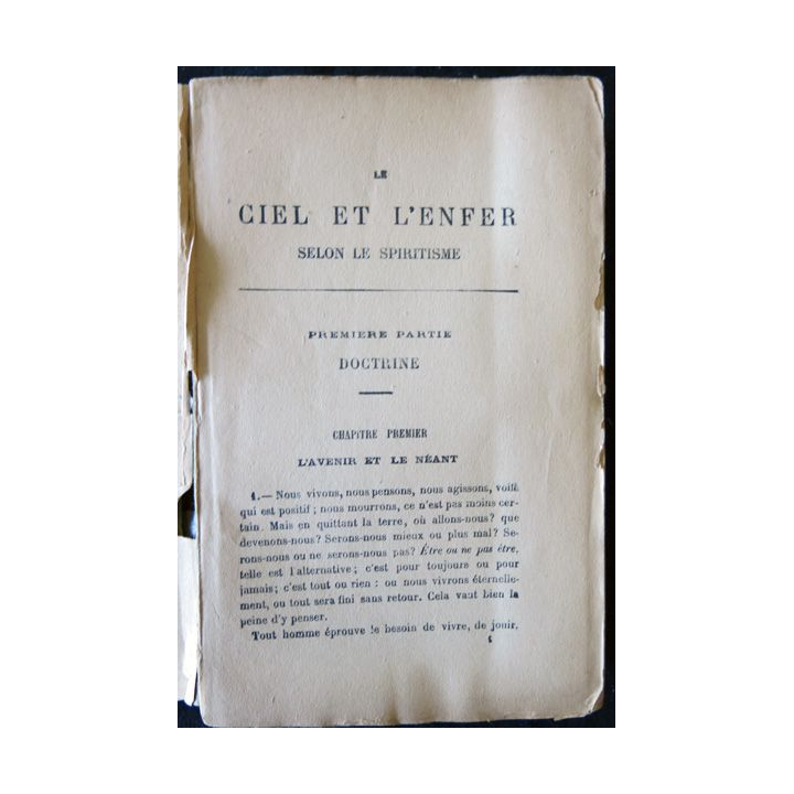Le ciel et l'enfer ou justine divine de Allan Kardec aux Editions Editions de la B.P.S. 1923