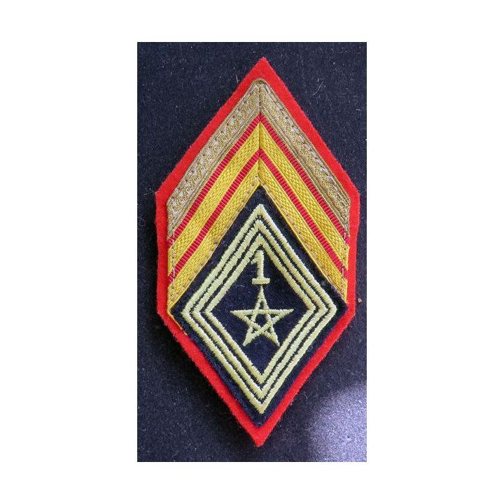 LOSANGE DE BRAS MODÈLE 45 :  brigadier chef 1° régiment de spahis actuel avec crochets