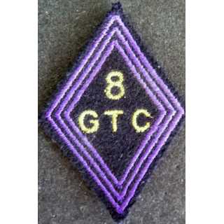 LOSANGE DE BRAS MODÈLE 45 :  8° G.T.C (inconnu avec 3 moustaches violettes comme les BILA / CILA ?)