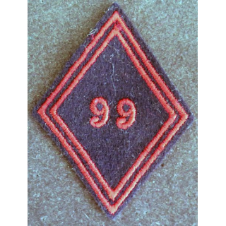LOSANGE DE BRAS MODÈLE 45 : insigne  inconnu ? 66° ou 99° ???? infanterie sans grenade ?