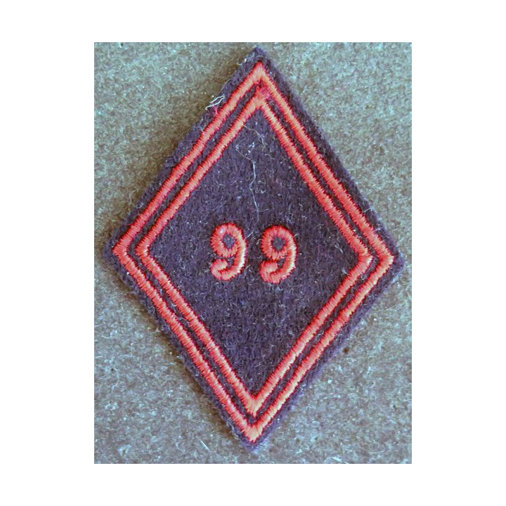LOSANGE DE BRAS MODÈLE 45 : insigne  inconnu ? 66° ou 99° ???? infanterie sans grenade ?
