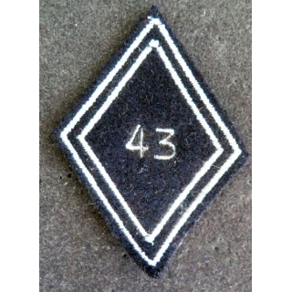LOSANGE DE BRAS MODÈLE 45 : losange original du 43° régiment de transmission 
