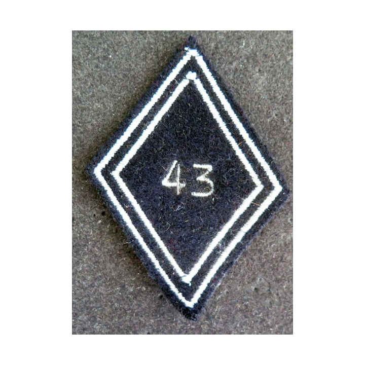 LOSANGE DE BRAS MODÈLE 45 : losange original du 43° régiment de transmission 