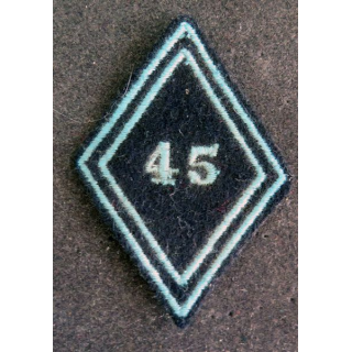 LOSANGE DE BRAS MODÈLE 45 : insigne inconnu ??? 45° chasseurs ???
