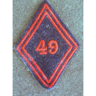 LOSANGE DE BRAS MODÈLE 45 : insigne  inconnu ? 49° régiment infanterie sans grenade ?