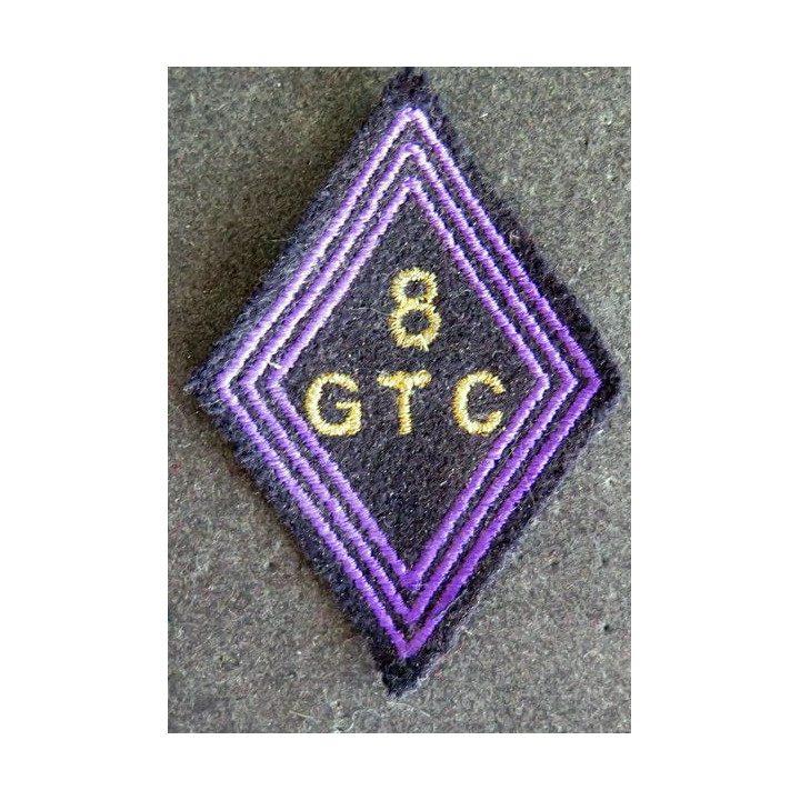 LOSANGE DE BRAS MODÈLE 45 :  8° G.T.C (inconnu avec 3 moustaches violettes comme les BILA / CILA ?)