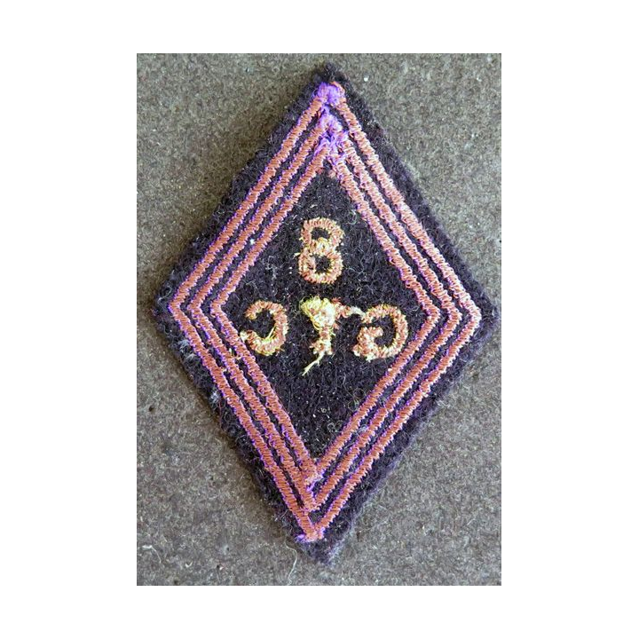 LOSANGE DE BRAS MODÈLE 45 :  8° G.T.C (inconnu avec 3 moustaches violettes comme les BILA / CILA ?)
