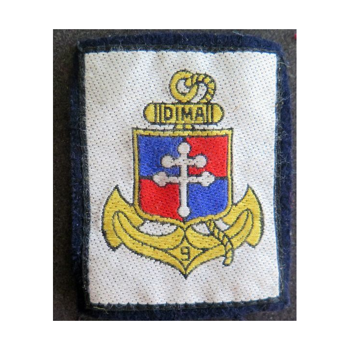 9° DIMA : Insigne tissu de la 9° division d'infanterie de marine 9°DIMA avec crochets