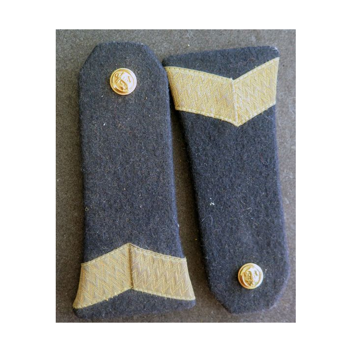 Paire d'épaulettes de second maître PDL de la Marine Nationale avec bouton