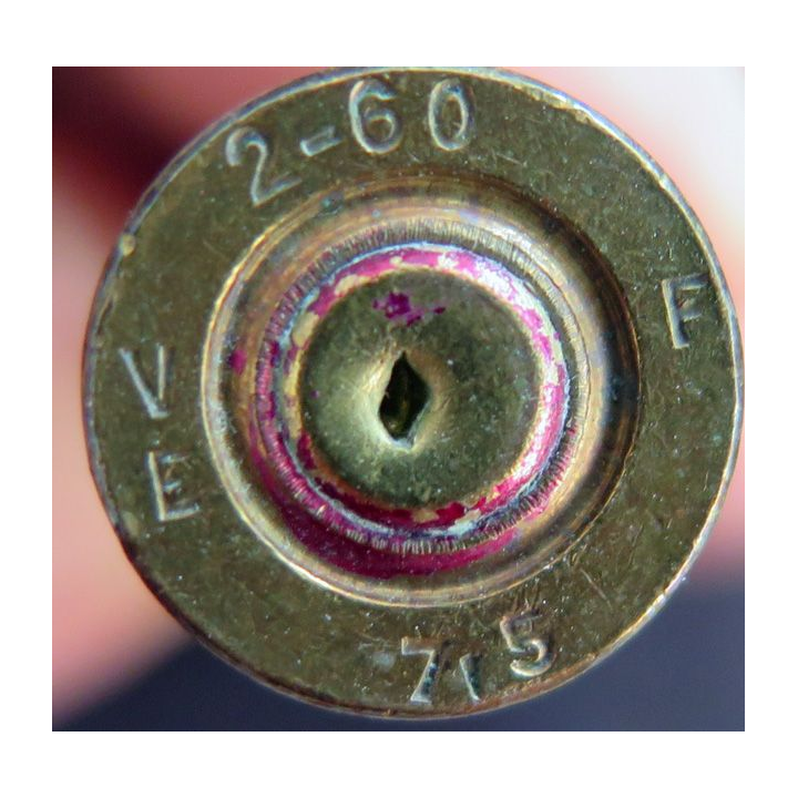douille de calibre 7,5 mm 2-60 percutée 