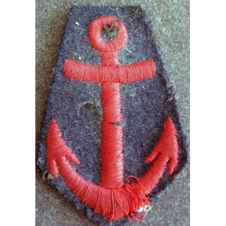 MARINE : Ancre de marine pour col de caban de matelot hauteur 7,5 cm