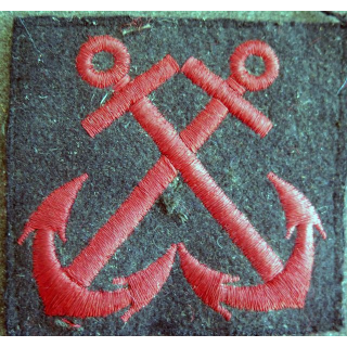 MARINE : broderie laine de l'insigne des équipages de la Flotte (1970 et plus)