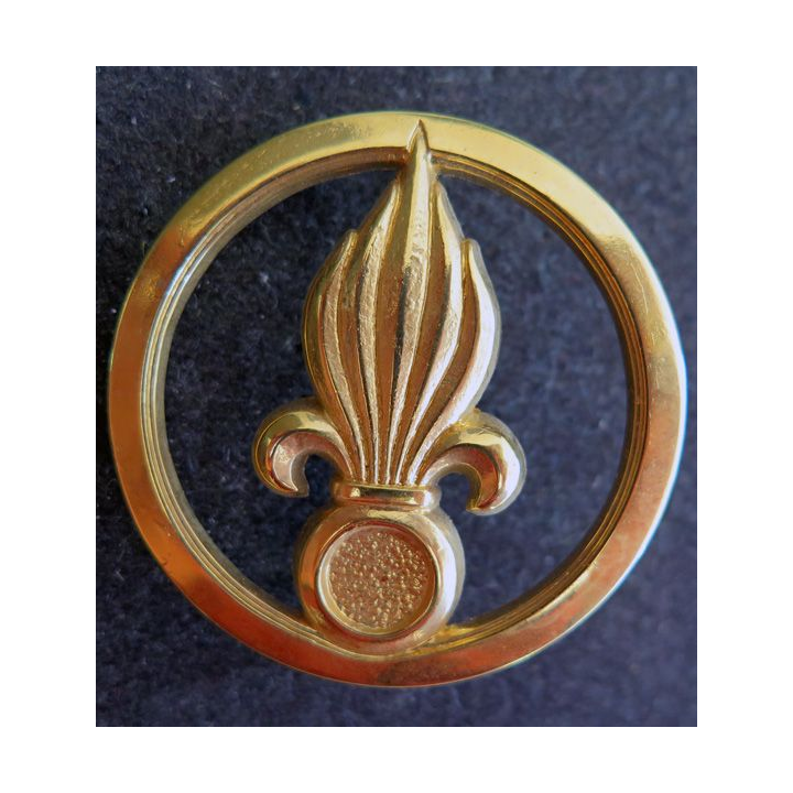 INSIGNE DE BÉRET : Insigne de béret de la légion étrangère de fabrication Arthus Bertrand Paris
