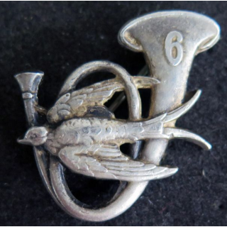 6° BCA : insigne métallique du 6° bataillon de chasseurs alpins de fabrication Drago Paris