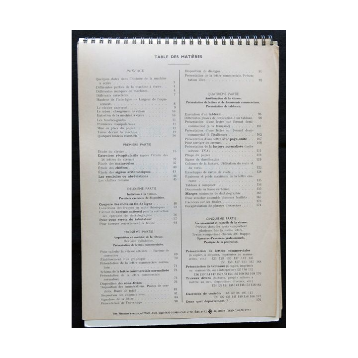Cours complet de dactylographie de A. Hautefeuille aux Editions Classiques Hachette