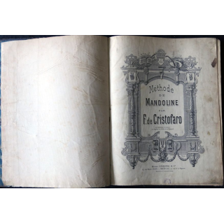 Méthode de mandoline de Pr F. Cristofaro Editeurs Henry Lemoine & Cie