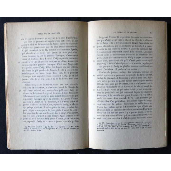 Zadig ou la destinée de Voltaire édité par Librairie Marcel Didier 1962