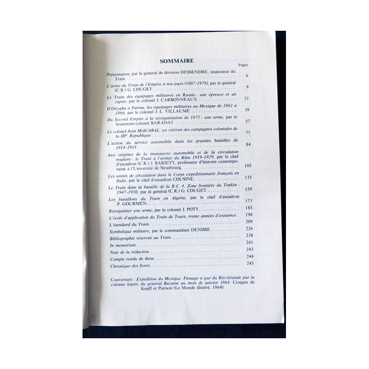 Revue historique des armées N° 3 1978 Spécial - Le Train