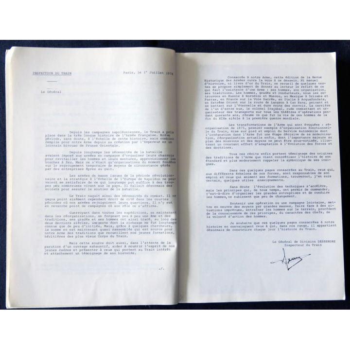 Revue historique des armées N° 3 1978 Spécial - Le Train