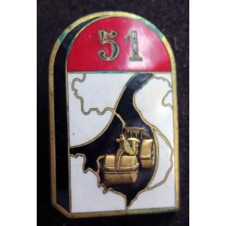 51° CSR EO : 51° compagnie de sapeurs routiers en Extrême Orient Drago Olivier Métra émail