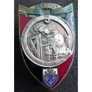 5° RG : insigne du 5° régiment du génie en émail de fabrication Drago H. 212 en émail