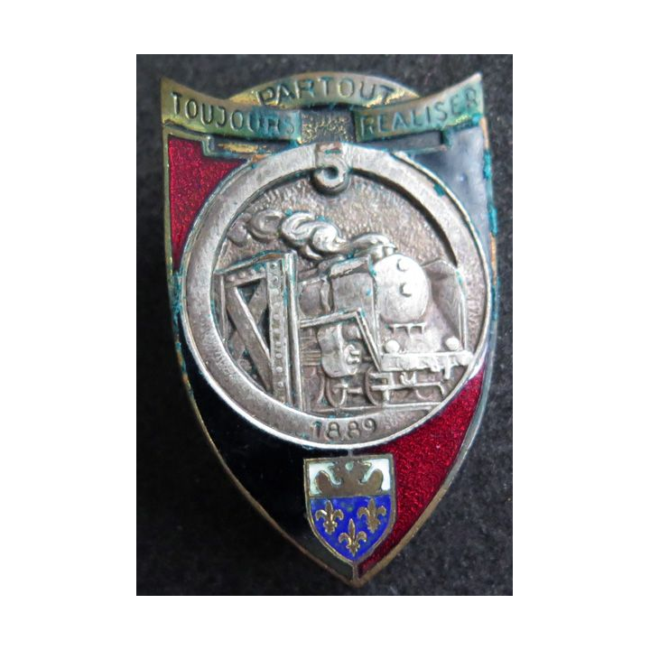 5° RG : insigne du 5° régiment du génie en émail de fabrication Drago H. 212 en émail
