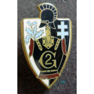 2° RG : 2° régiment du génie de fabrication Arémail en émail