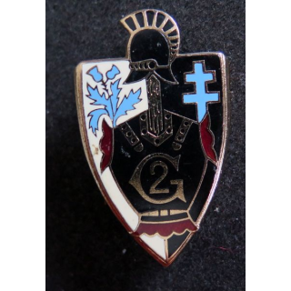2° RG : insigne du 2° régiment du génie de fabrication Drago Paris H. 330