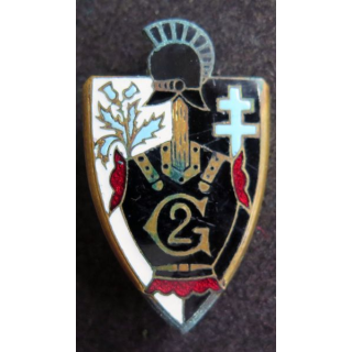 2° RG : insigne du 2° régiment du génie de fabrication Drago Paris