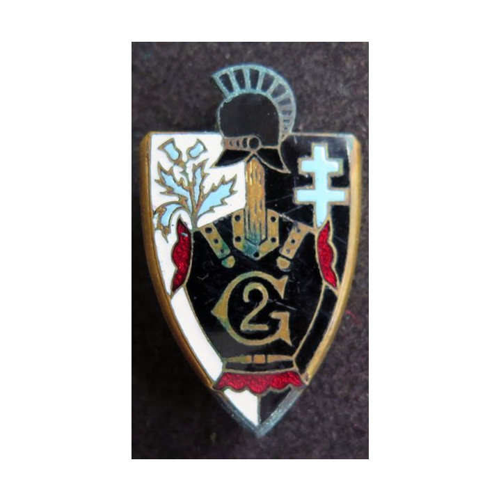 2° RG : insigne du 2° régiment du génie de fabrication Drago Paris
