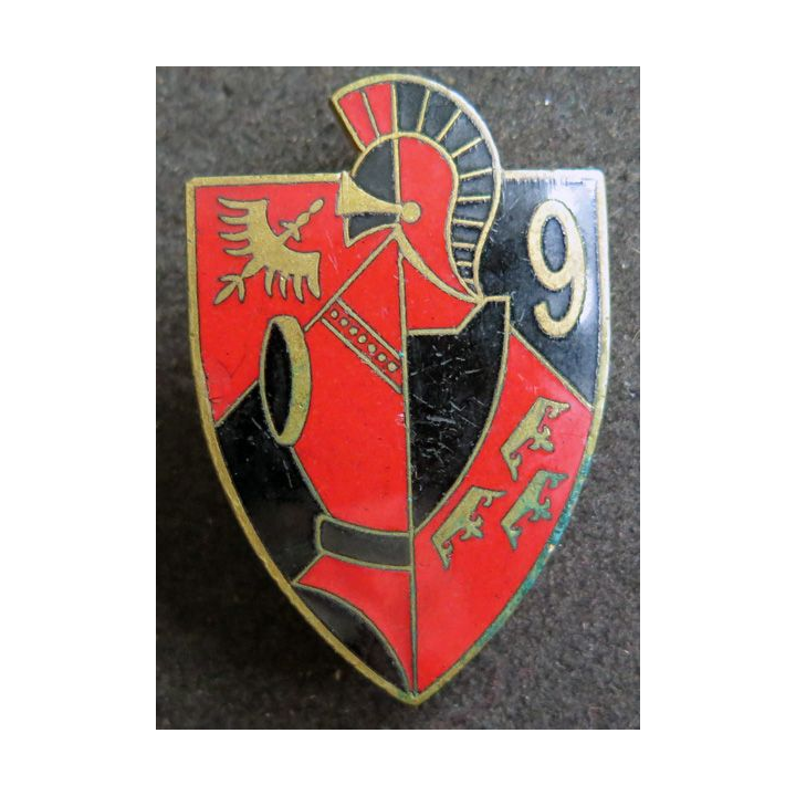 9° RG : 9° régiment du Génie de fabrication Drago Paris G. 1909 en émail