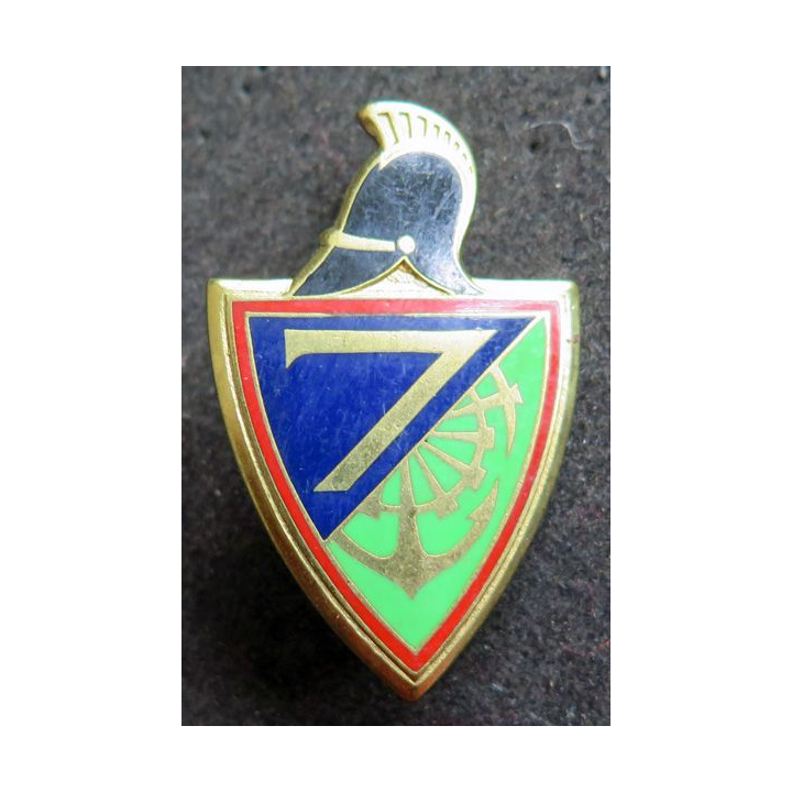 7° RG : insigne du 7° Régiment du génie  de fabrication Drago H. 214