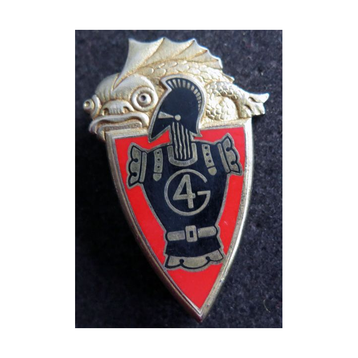 4° RG : 4° régiment du Génie de fabrication Drago Paris H. 211  émail