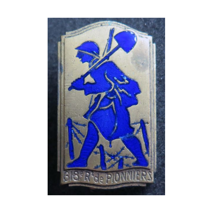 618° RP : 618° régiment de pionniers de fabrication Drago Béranger en émail