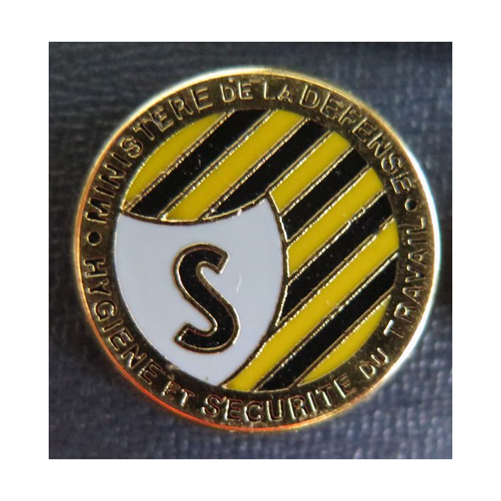 HST :pin's de l'hygiène et sécurité du travail du Ministère de la Défense 