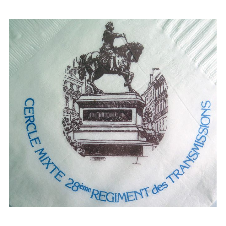 28° RT : serviette papier du cercle mixte du 28° régiment des transmissions