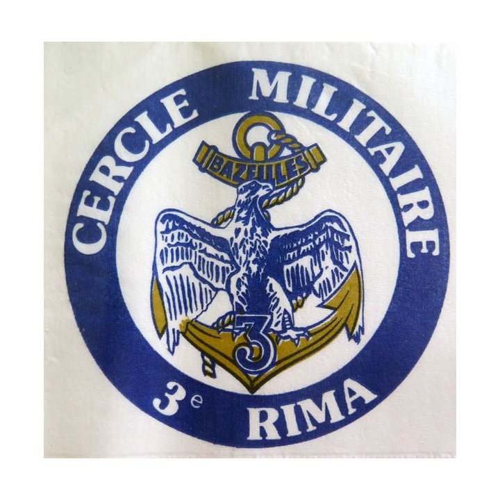 3° RIMA : serviette papier du cercle militaire du 3° régiment d'Infanterie de Marine
