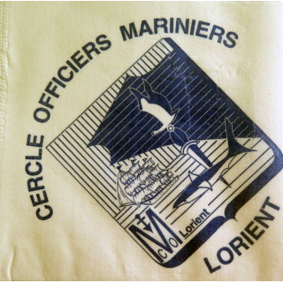 MARINE : serviette papier du cercle des officiers mariniers de Lorient